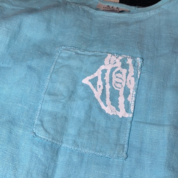 VINTAGE, linen, beachy, dress and button up shirt set!! - Picture 7 of 13